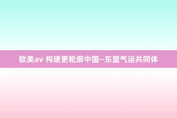 欧美av 构建更轮廓中国—东盟气运共同体