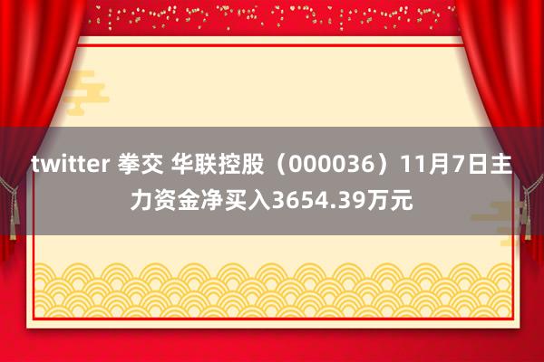 twitter 拳交 华联控股（000036）11月7日主力资金净买入3654.39万元