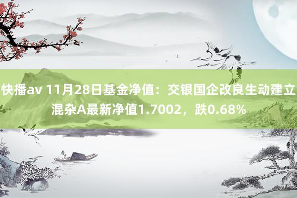 快播av 11月28日基金净值：交银国企改良生动建立混杂A最新净值1.7002，跌0.68%