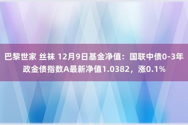 巴黎世家 丝袜 12月9日基金净值：国联中债0-3年政金债指数A最新净值1.0382，涨0.1%