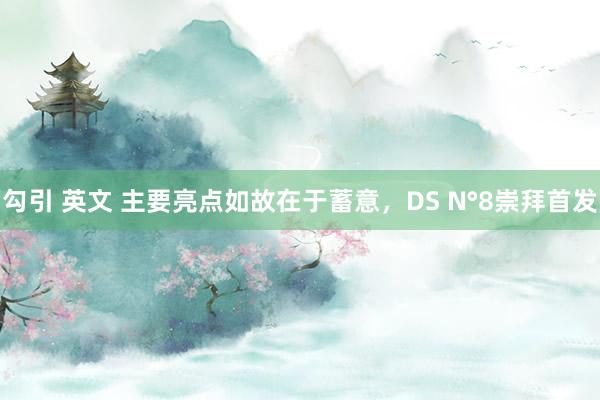 勾引 英文 主要亮点如故在于蓄意，DS N°8崇拜首发