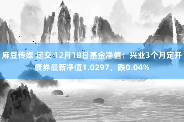 麻豆传媒 足交 12月18日基金净值：兴业3个月定开债券最新净值1.0297，跌0.04%