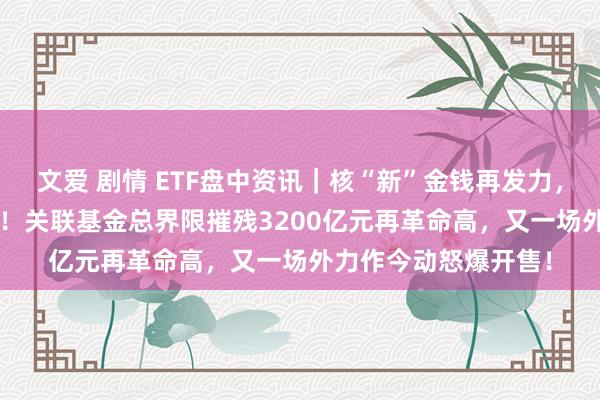 文爱 剧情 ETF盘中资讯｜核“新”金钱再发力，A500指数颤动飘红！关联基金总界限摧残3200亿元再革命高，又一场外力作今动怒爆开售！