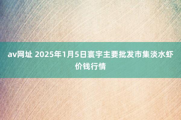 av网址 2025年1月5日寰宇主要批发市集淡水虾价钱行情