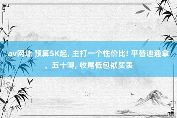 av网址 预算5K起， 主打一个性价比! 平替迪通拿、五十噚， 收尾低包袱买表