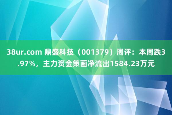 38ur.com 鼎盛科技（001379）周评：本周跌3.97%，主力资金策画净流出1584.23万元