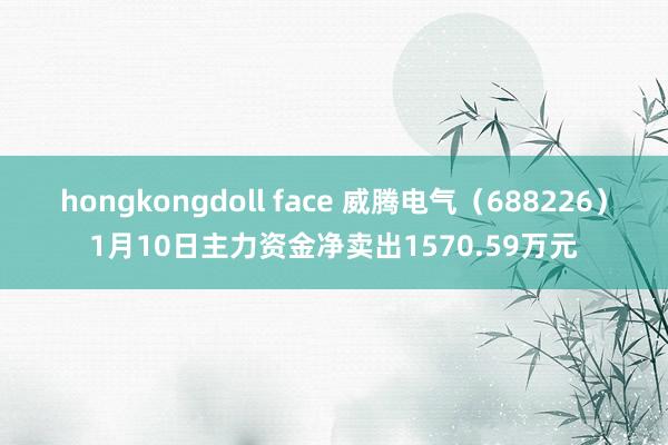 hongkongdoll face 威腾电气（688226）1月10日主力资金净卖出1570.59万元