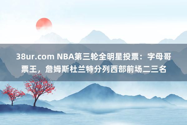 38ur.com NBA第三轮全明星投票：字母哥票王，詹姆斯杜兰特分列西部前场二三名