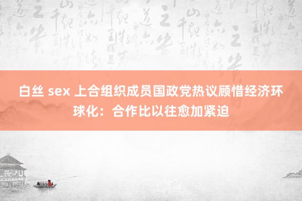 白丝 sex 上合组织成员国政党热议顾惜经济环球化：合作比以往愈加紧迫